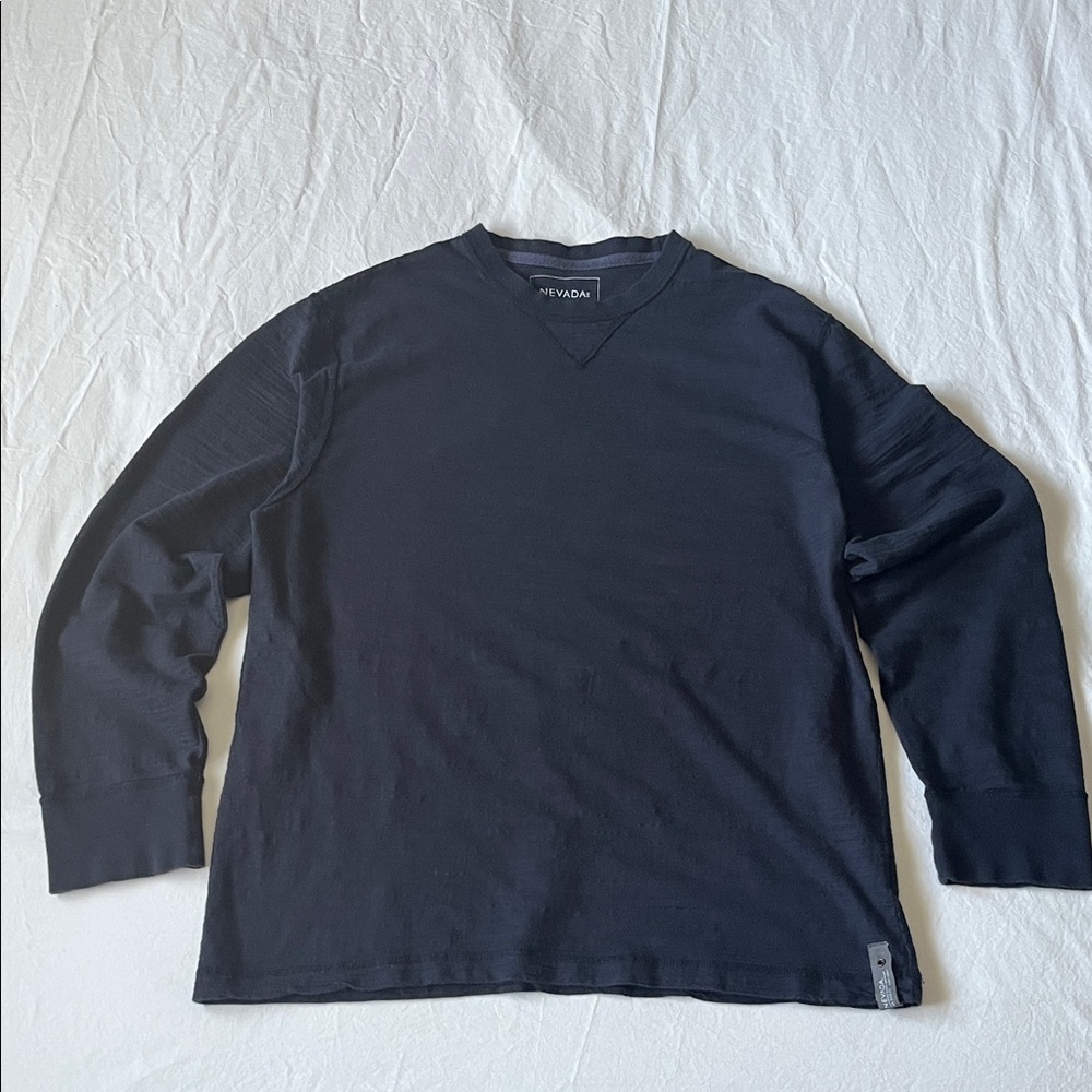 Men's Dark Blue Long Sleeve Tee